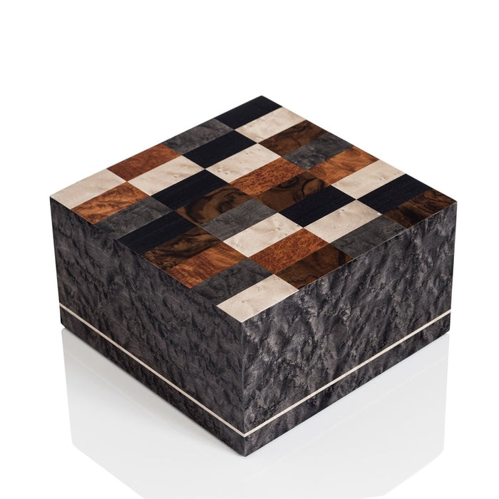 The Pacifica - Large Brown and Gray Wood Cremation Urn - Modern Memorials