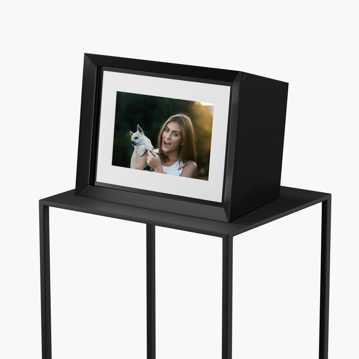 Personalized Memorial Urn for Human Ashes – Large Metal Cremation Urn with Custom Photo Frame