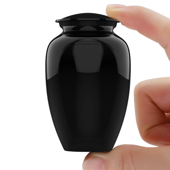 Modern Memorial Franklin Black Decorative Cremation Urn