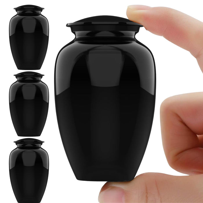 Modern Memorial Franklin Black Decorative Cremation Urn