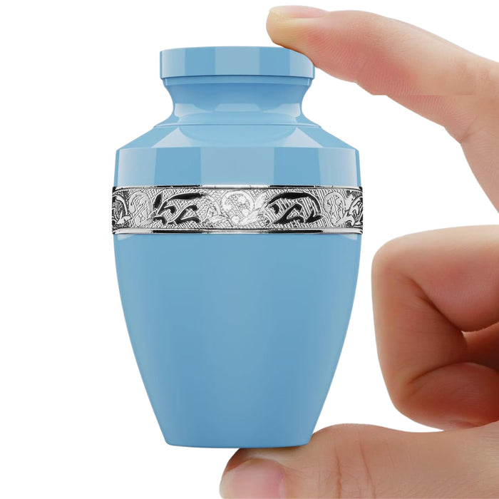 Modern Memorial Franklin Black Decorative Cremation Urn