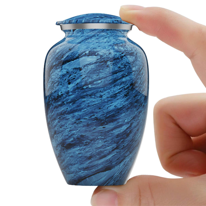 Modern Memorial Franklin Black Decorative Cremation Urn