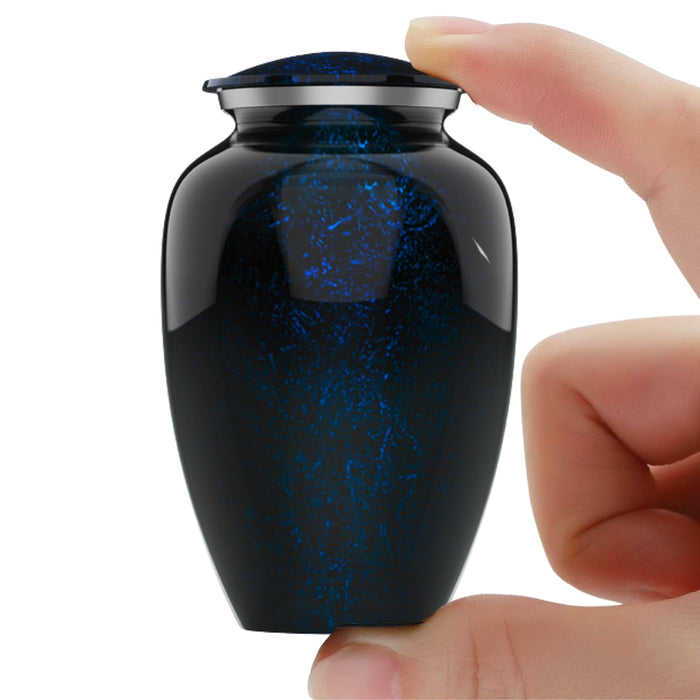 Modern Memorial Franklin Black Decorative Cremation Urn
