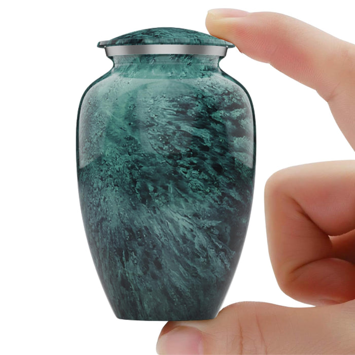 Modern Memorial Franklin Black Decorative Cremation Urn