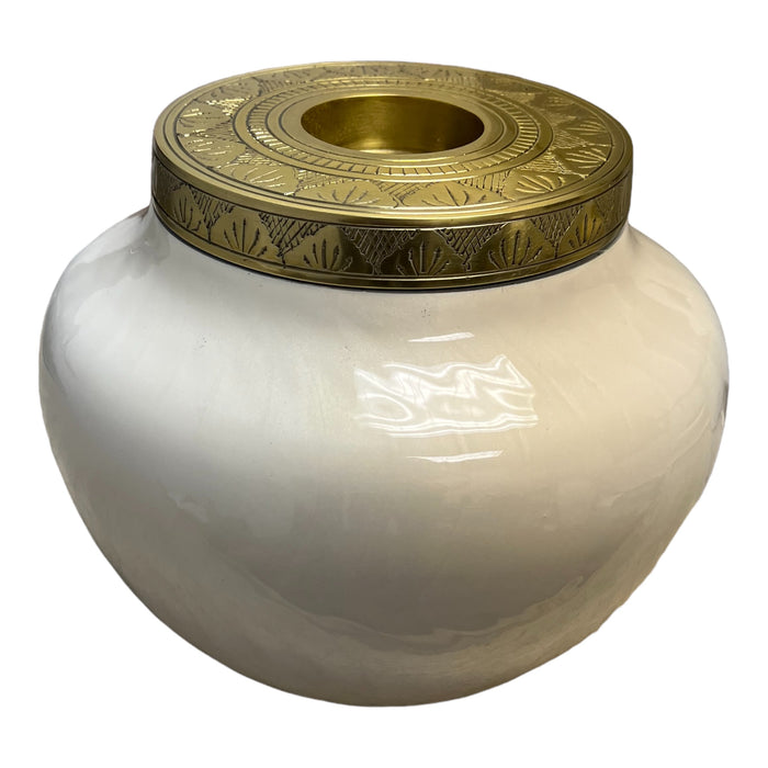 White Candle Cremation Urn