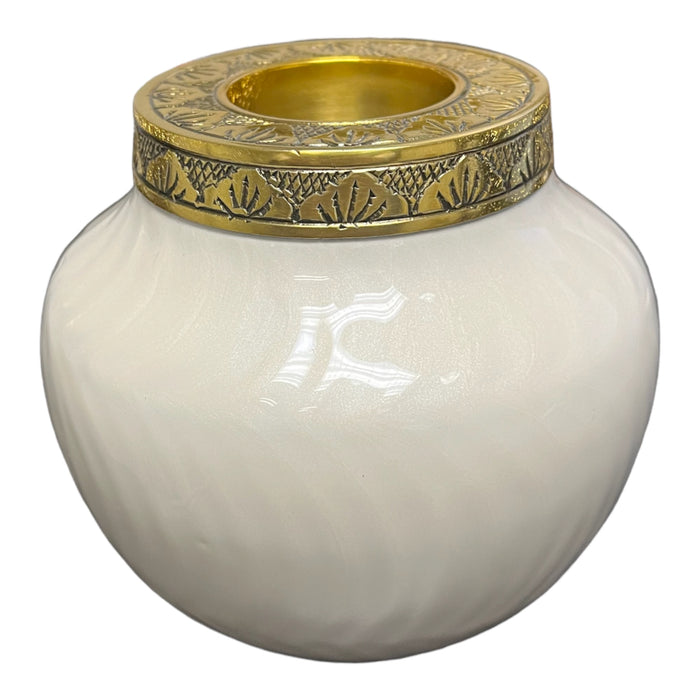 White Candle Cremation Urn