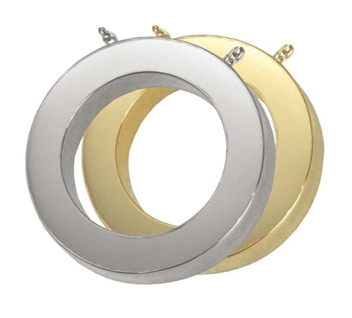 14K Gold Circle Shaped Cremation Jewelry Pendant (Engravable) - Modern Memorials