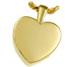14K Gold Classic Heart Pendant for Ashes (Engravable) - Modern Memorials