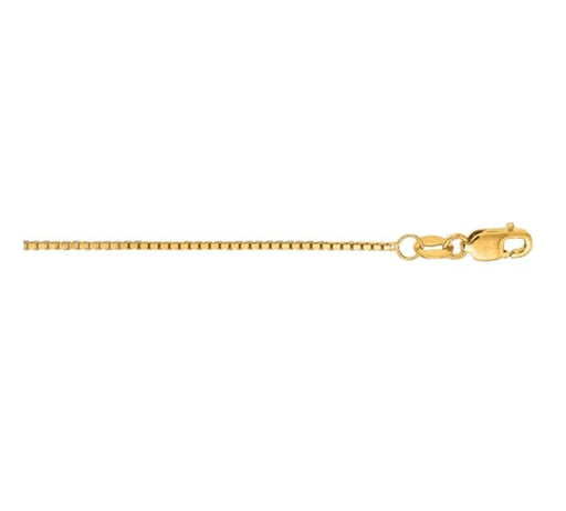14K Yellow Gold Classic Box Chain (Available in 16", 18", 20" and 24" Lengths) - Modern Memorials