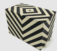 Black and White “Ribbon” Lacquered Wood Cremation Urn - Modern Memorials