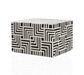 "Geometric" Black and White Horn Inlay Cremation Urn - Modern Memorials