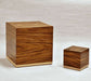 "Pure" Keepsake Cube - Italian Lacquered Wood Cremation Urn - Modern Memorials
