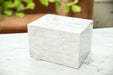 White Mother-of-Pearl Cremation Urn - Modern Memorials